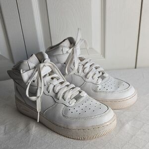 Nike Air Force 1 Big Kids White High-Top Sneakers Size 6.5Y